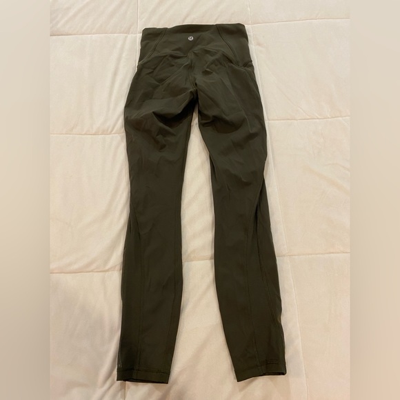 Olive green lulu lemon leggings size 4 - Picture 2 of 5